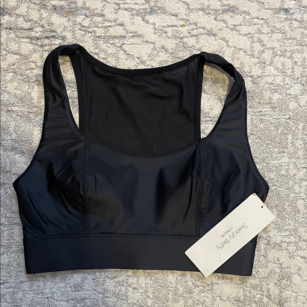 Sweaty Betty Black Seamless Support Sports Bralette